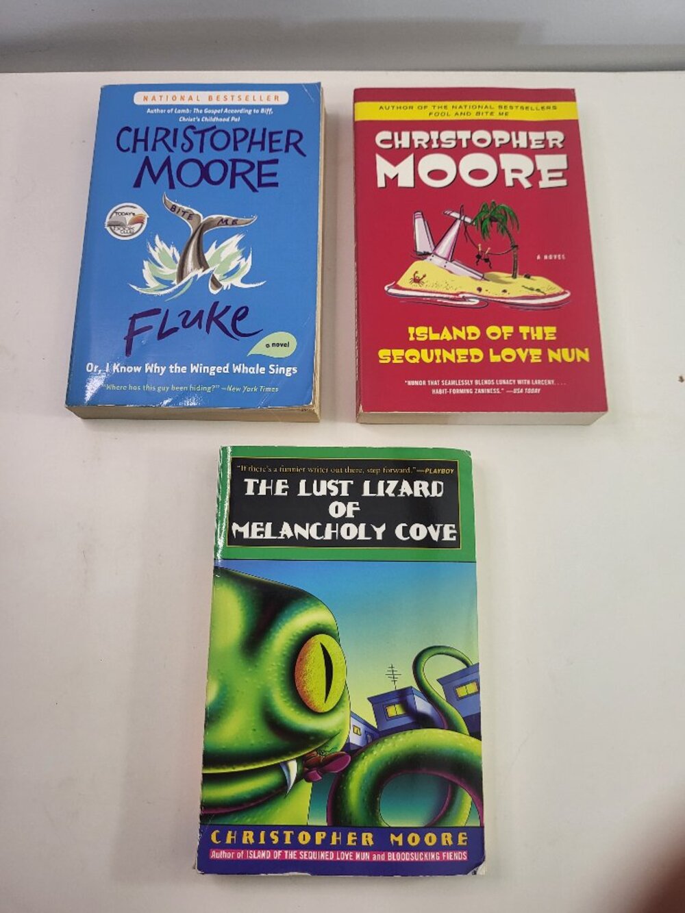 Christopher Moore 3 Book Bundle Paperback Lot
